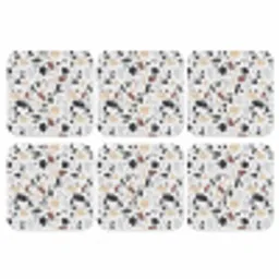Terrazzo -  Patroon - Kleurrijk - Klei onderzetter kurk middel 366 -3d