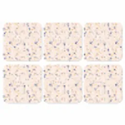 Terrazzo -  Patroon - Kleurrijk - Indigo onderzetter kurk middel 366 -3d