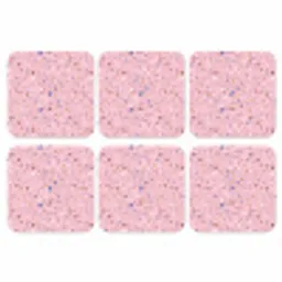 Terrazzo -  Patroon - Kleurrijk - Roze onderzetter kurk middel 366 -3d