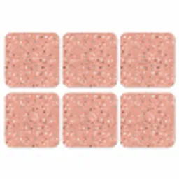 Terrazzo -  Patroon - Kleurrijk - Roze - Blauw onderzetter kurk middel 366 -3d