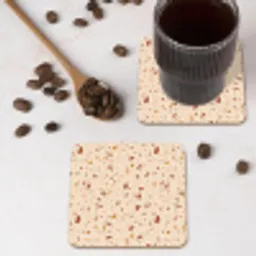 Terrazzo -  Patroon - Kleurrijk - Steen onderzetter kurk middel 366 -sfeer2