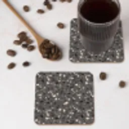 Terrazzo -  Patroon - Grijs onderzetter kurk middel 366 -sfeer2