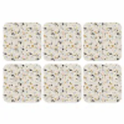 Terrazzo -  Patroon - Neutraal - Zacht - Multi onderzetter kurk middel 366 -3d