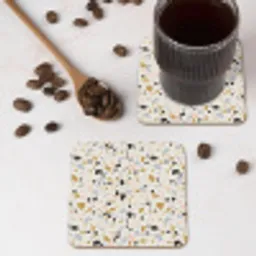 Terrazzo -  Patroon - Neutraal - Zacht - Multi onderzetter kurk middel 366 -sfeer2