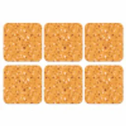 Terrazzo -  Patroon - Okergeel onderzetter kurk middel 366 -3d