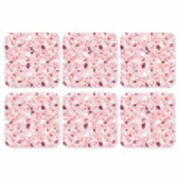 Terrazzo - Patroon - Roze onderzetter kurk middel 366 -3d