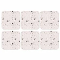 Terrazzo -  Patroon - Zacht - Zwart - Wit onderzetter kurk middel 366 -3d