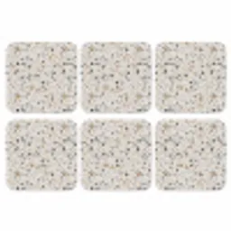 Terrazzo -  Patroon - Staal onderzetter kurk middel 366 -3d
