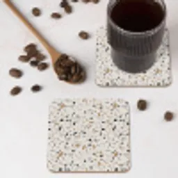 Terrazzo -  Patroon - Staal onderzetter kurk middel 366 -sfeer2