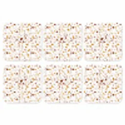 Terrazzo -  Patroon - Wit - Urban onderzetter kurk middel 366 -3d