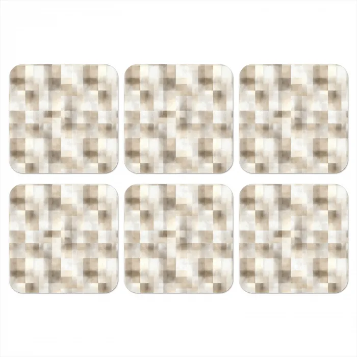 Textuur - Linnen - Beige onderzetter kurk middel 366 -3d