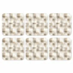 Textuur - Linnen - Beige onderzetter kurk middel 366 -3d