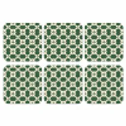Tegel - Klassiek - Groen onderzetter kurk middel 366 -3d