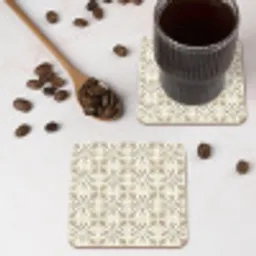 Tegel - Motief - Beige onderzetter kurk middel 366 -sfeer2