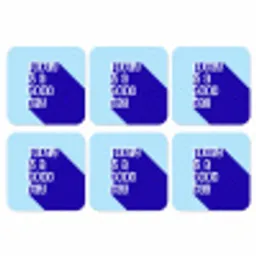 Today is a good day - Blauw - Schaduw onderzetter kurk middel -3d