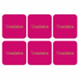 Toedeloe - Groen - Roze onderzetter kurk middel -3d