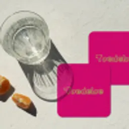 Toedeloe - Groen - Roze onderzetter kurk middel -sfeer4