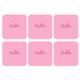 Toedeloe - Roze - Minimalistisch onderzetter kurk middel -3d