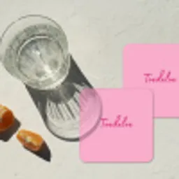 Toedeloe - Roze - Minimalistisch onderzetter kurk middel -sfeer4