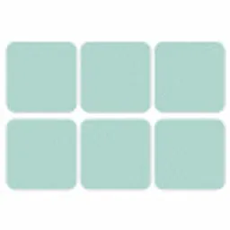 Turquoise - Patroon - Lijnen onderzetter kurk middel 366 -3d