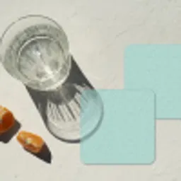 Turquoise - Patroon - Lijnen onderzetter kurk middel 366 -sfeer4
