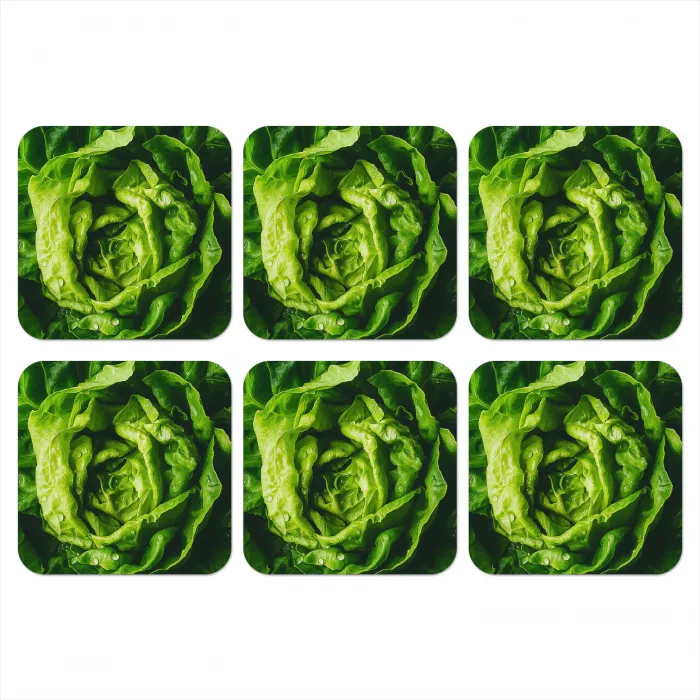 Groente - Sla - Groen onderzetter kurk middel -3d