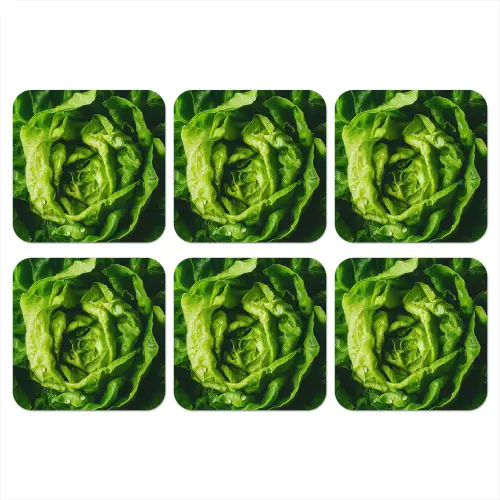 Groente - Sla - Groen onderzetter kurk middel -3d