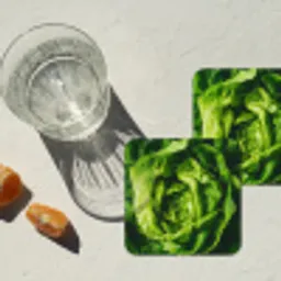 Groente - Sla - Groen onderzetter kurk middel -sfeer4