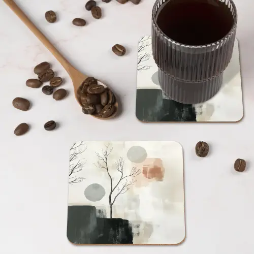Wabi sabi - Beige - Plant onderzetter kurk middel -sfeer2