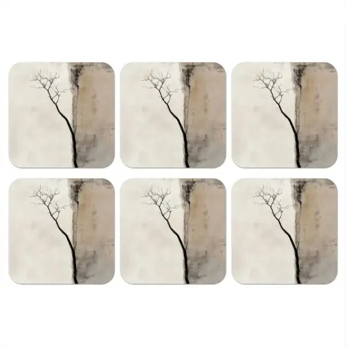 Wabi sabi - Plant - Beige onderzetter kurk middel -3d