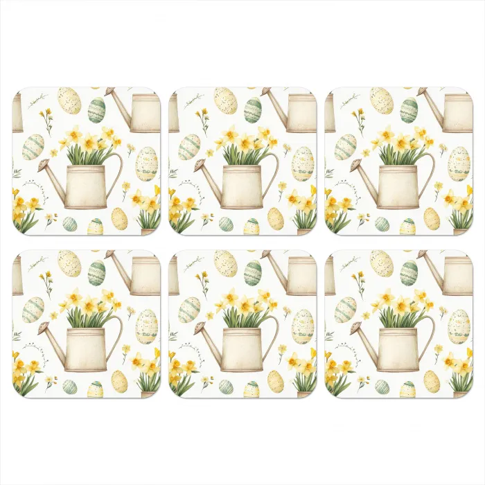 Gieter - Bloemen - Eieren onderzetter kurk middel -3d
