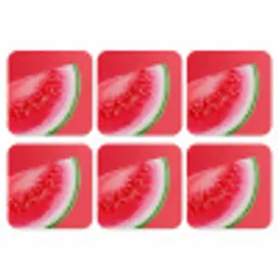Watermeloen - Rood - Zomers onderzetter kurk middel -3d