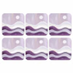 Golven - Heuvels - Abstract - Paars onderzetter kurk middel -3d