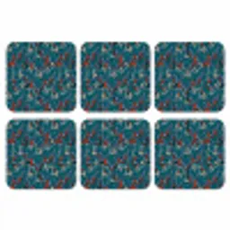 Golven - Retro - Blauw - Patroon onderzetter kurk middel 366 -3d