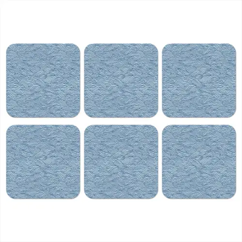 Golven - Ritmisch - Blauw onderzetter kurk middel 366 -3d