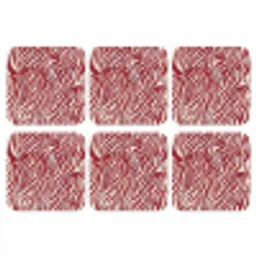 Golvende vormen - Abstract - Rood onderzetter kurk middel -3d