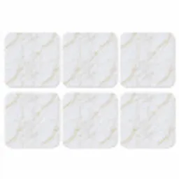Wit - Marmer - Goud - Luxueus onderzetter kurk middel 366 -3d