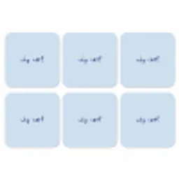 Why not - Blauw - Donker blauw - Quote onderzetter kurk middel -3d