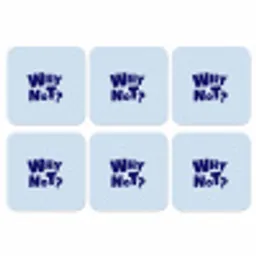 Why not - Blauw - Licht blauw - Quote onderzetter kurk middel -3d