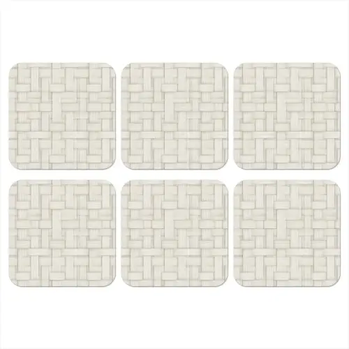 Vlechtwerk - Banen - Beige onderzetter kurk middel 366 -3d