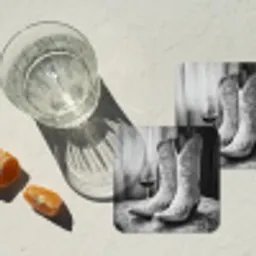 Wijn - Cowboylaarzen - Raamlicht - Wit onderzetter kurk middel -sfeer4