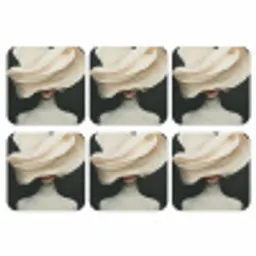 Vrouw - Beige - hoed onderzetter kurk middel -3d