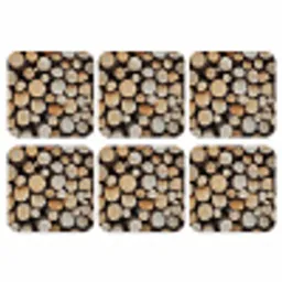 Hout - Boomstammen - Textuur onderzetter kurk middel -3d
