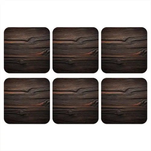 Hout - Grillige nerven onderzetter kurk middel -3d