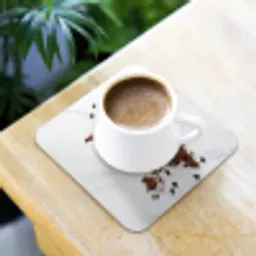 Wereldkaart - Koffie - Marmer onderzetter kurk middel -sfeer5