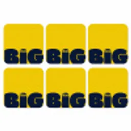 Geel - Think big - Grafisch onderzetter kurk middel -3d