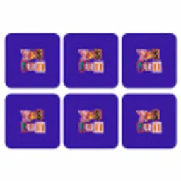 Yes fun - Kleurrijk - Collage-stijl onderzetter kurk middel -3d