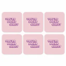 You're doing great - Roze - Bubble letters onderzetter kurk middel -3d