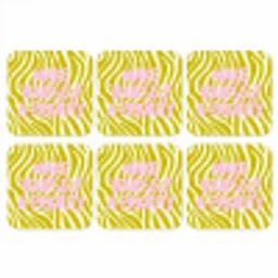 Zebraprint - Priority - Roze onderzetter kurk middel -3d