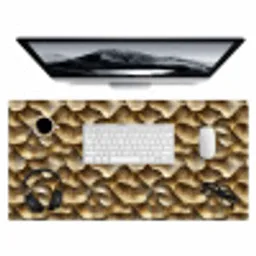 Abstract - Antiek - Goud Muismat XXL klein 681 -3d
